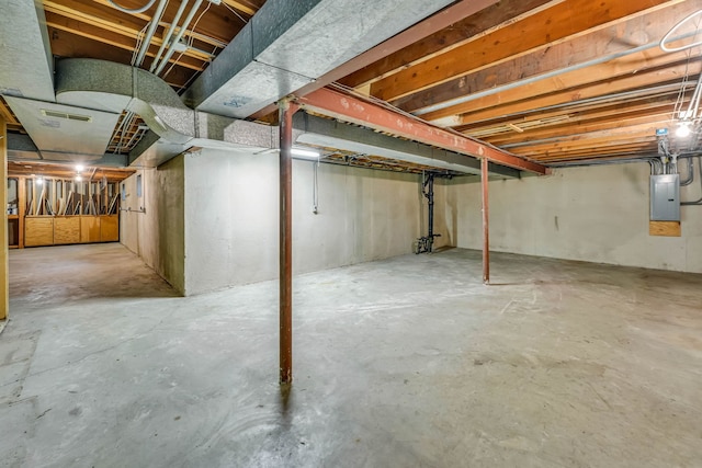 24721 S Walnut St, Crete, IL 60417 - unfinished basement featuring electric panel