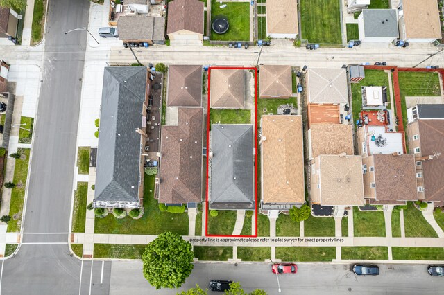 8952 S E End Ave, Chicago, IL 60617 - aerial perspective of suburban area with property parcel outlined