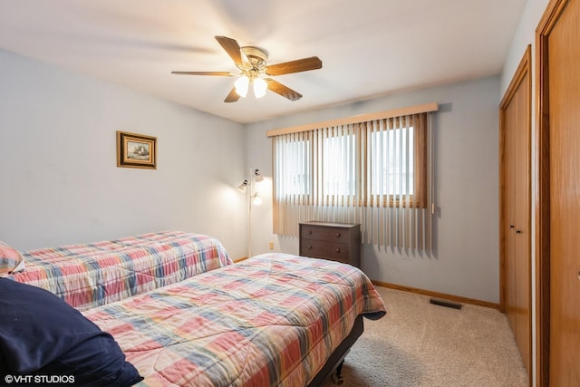19510 Blyth Way, Mokena, IL 60448 - carpeted bedroom with baseboards, a closet, and a ceiling fan