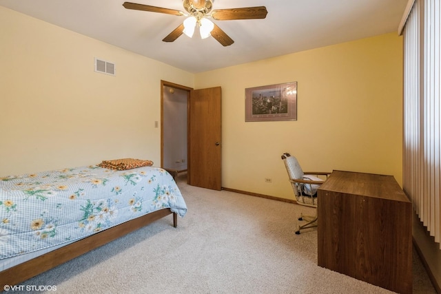 19510 Blyth Way, Mokena, IL 60448 - bedroom featuring light carpet, baseboards, and a ceiling fan