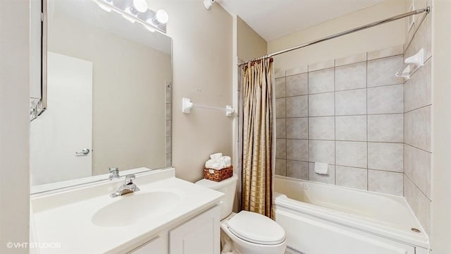630 N State St Unit 2403, Chicago, IL 60654 - bathroom with vanity, shower / bath combination with curtain, and toilet