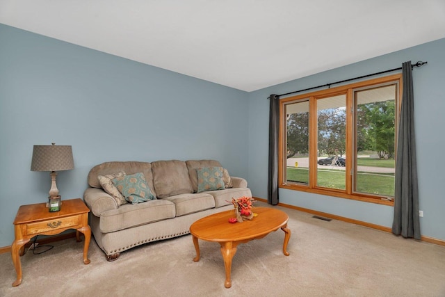601 High Grove Dr, Minooka, IL 60447 - carpeted living room featuring baseboards