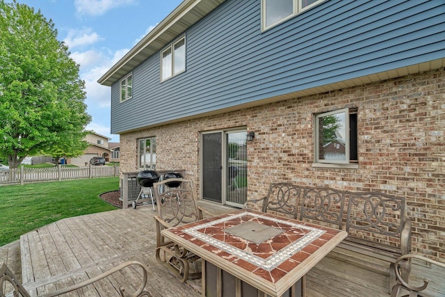 601 High Grove Dr, Minooka, IL 60447 - wooden terrace with outdoor dining area