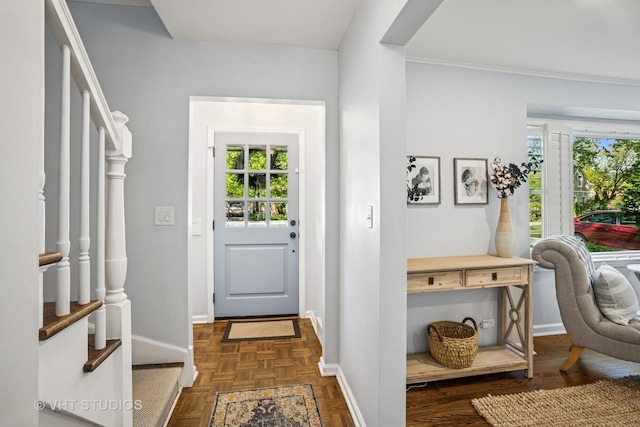 1161 Vernon Dr, Glenview, IL 60025 - entryway featuring baseboards and ornamental molding