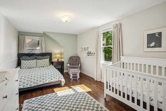 1161 Vernon Dr, Glenview, IL 60025 - bedroom with dark wood finished floors and baseboards