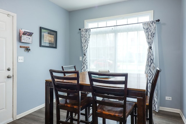 3601 Daisy Ln, Elgin, IL 60124 - dining room with dark wood-type flooring and baseboards
