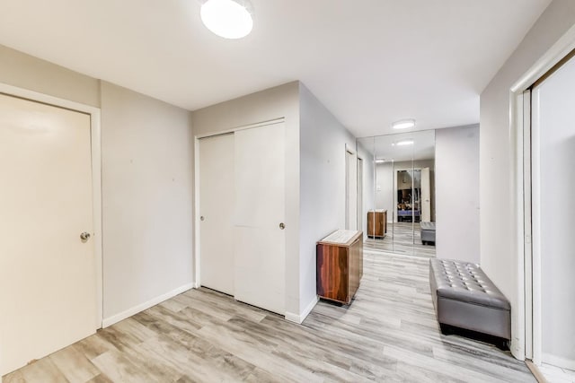 2700 E Bel Aire Dr Unit 202, Arlington Heights, IL 60004 - corridor with light wood-style flooring and baseboards