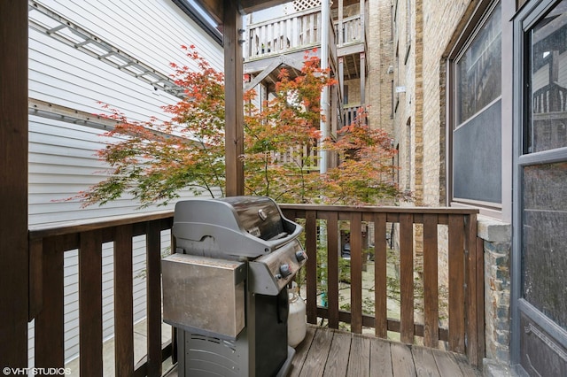 2235 N Saint Louis Ave Unit 1, Chicago, IL 60647 - wooden deck featuring area for grilling