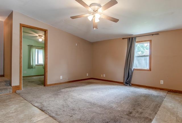 378 E Union St, Seneca, IL 61360 - carpeted spare room featuring a ceiling fan and plenty of natural light