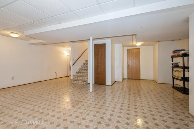 735 Vermont Rd, Frankfort, IL 60423 - finished basement with stairs and light floors