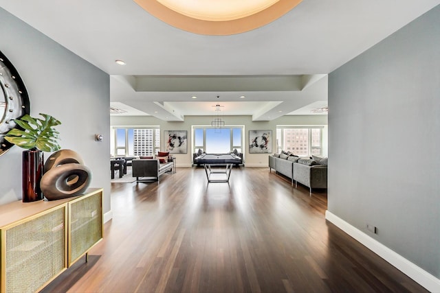 800 N Michigan Ave Unit 4801, Chicago, IL 60611 - playroom featuring dark wood-type flooring, baseboards, and recessed lighting