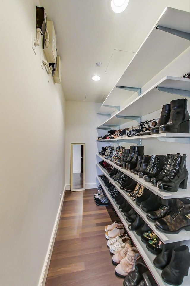 800 N Michigan Ave Unit 4801, Chicago, IL 60611 - wine room with dark wood-style floors and baseboards