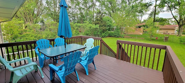 1427 Hampton Ln, Schaumburg, IL 60193 - wooden terrace featuring outdoor dining space