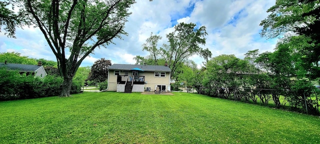 1427 Hampton Ln, Schaumburg, IL 60193 - rear view of house with stairway and a chimney