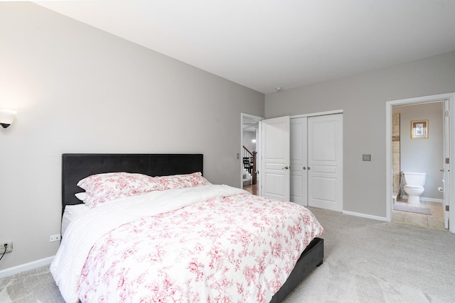 24723 W Champion Dr, Plainfield, IL 60585 - bedroom featuring light carpet, a closet, and baseboards
