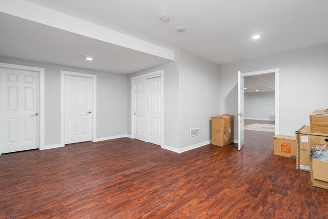 24723 W Champion Dr, Plainfield, IL 60585 - below grade area with wood finished floors, recessed lighting, and baseboards