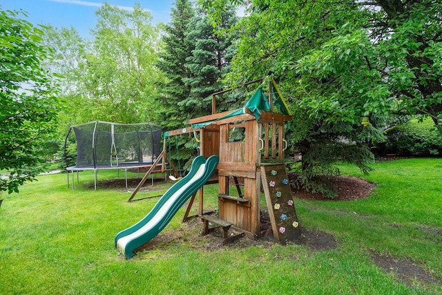 24723 W Champion Dr, Plainfield, IL 60585 - view of playground with a lawn and a trampoline
