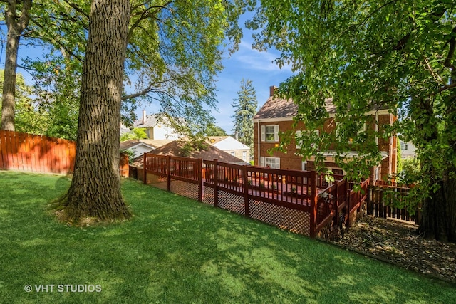 11200 S Longwood Dr, Chicago, IL 60643 - view of yard with a wooden deck