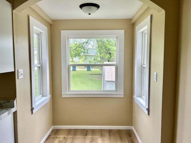 105 W 2nd St, Spring Valley, IL 61362 - entryway with plenty of natural light, baseboards, and light wood-type flooring