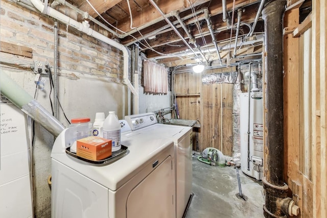 266 S Warrington Rd, Des Plaines, IL 60016 - laundry room featuring separate washer and dryer and gas water heater
