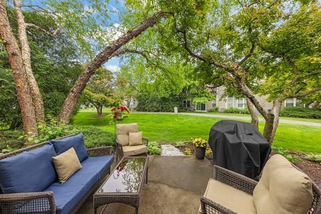 1322 Coldspring Rd, Carol Stream, IL 60188 - view of patio / terrace with an outdoor hangout area and a grill
