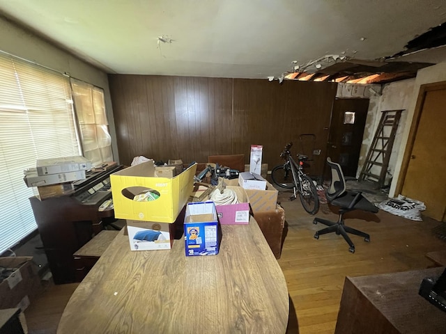 11115 S S Ave L, Chicago, IL 60617 - dining room featuring wood finished floors and wooden walls