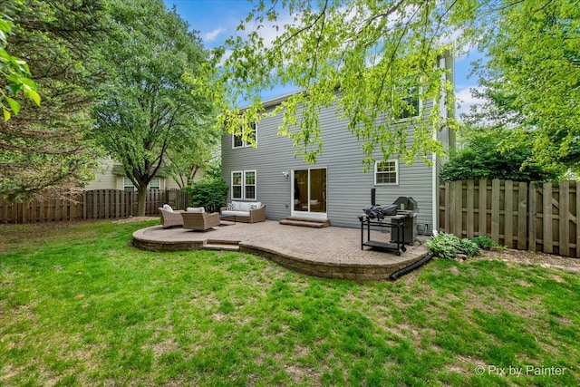 2552 Autumn Grove Ct, Aurora, IL 60504 - back of property with outdoor lounge area and a patio