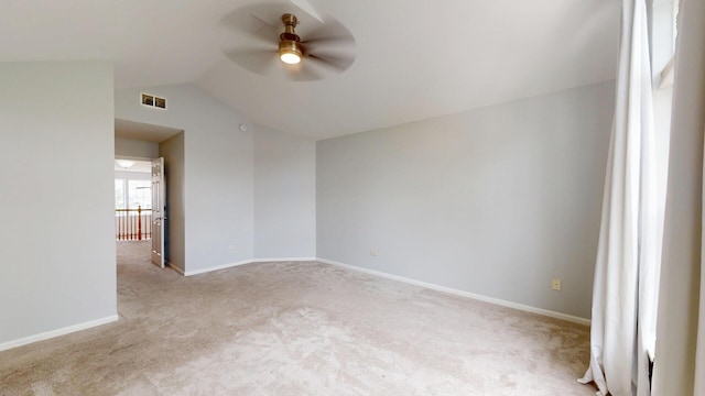 16158 Hillcrest Cir, Orland Park, IL 60467 - carpeted spare room featuring ceiling fan and lofted ceiling