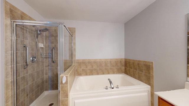16158 Hillcrest Cir, Orland Park, IL 60467 - full bathroom with a garden tub, a stall shower, and vanity