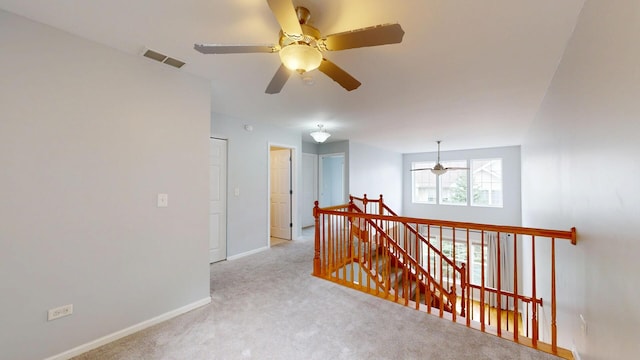 16158 Hillcrest Cir, Orland Park, IL 60467 - hallway with an upstairs landing and carpet