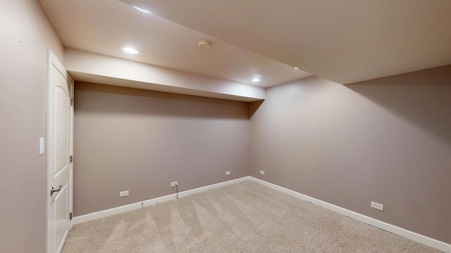 16158 Hillcrest Cir, Orland Park, IL 60467 - finished below grade area featuring carpet floors and recessed lighting