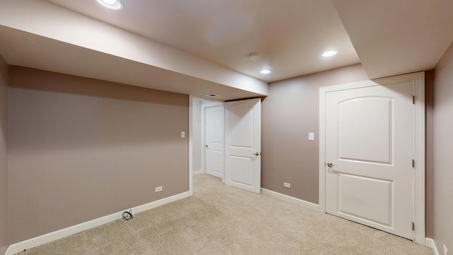 16158 Hillcrest Cir, Orland Park, IL 60467 - finished basement featuring carpet and recessed lighting