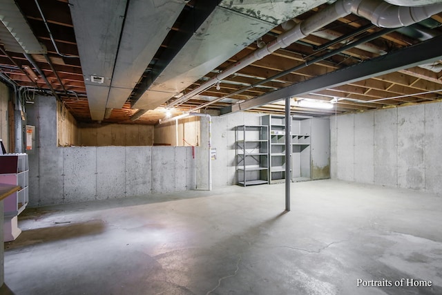 2755 Newport Dr, Naperville, IL 60565 - unfinished below grade area with electric panel