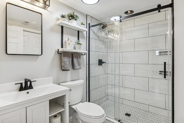 6200 N Overhill Ave, Chicago, IL 60631 - bathroom with toilet, a stall shower, and vanity