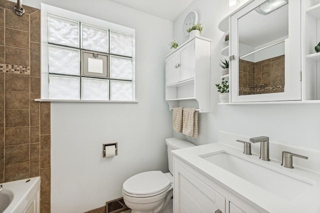 6200 N Overhill Ave, Chicago, IL 60631 - full bathroom with vanity, toilet, and bathing tub / shower combination