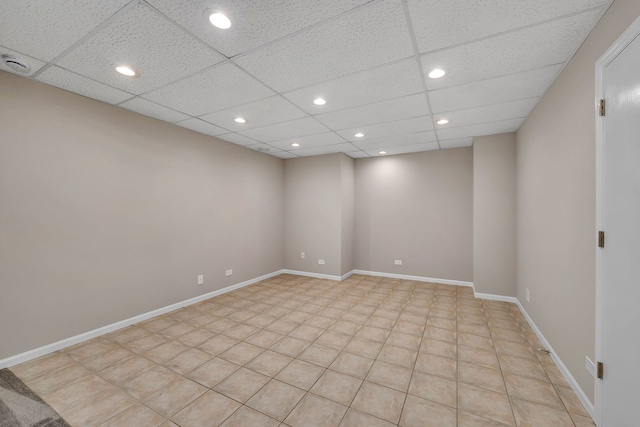 21108 W Buckeye Ct, Plainfield, IL 60544 - unfurnished room with recessed lighting and a paneled ceiling
