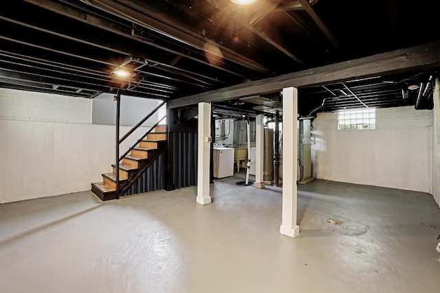 2640 Westbrook Dr, Franklin Park, IL 60131 - below grade area featuring washer / clothes dryer and stairs