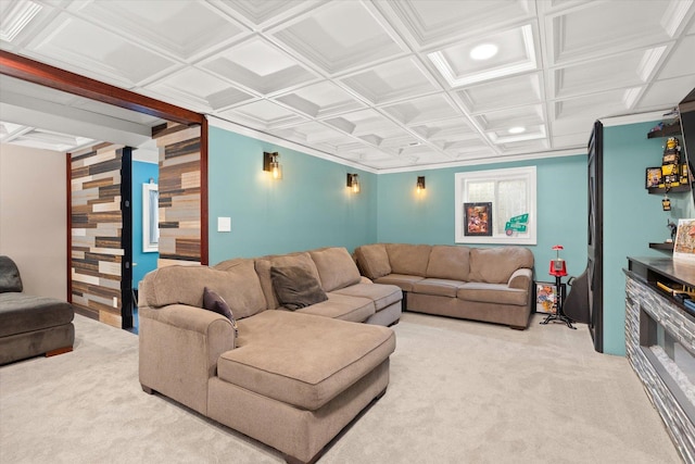25516 W Gateway Cir, Plainfield, IL 60585 - living room with light colored carpet and wooden walls