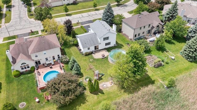 25516 W Gateway Cir, Plainfield, IL 60585 - aerial view of residential area with a pool