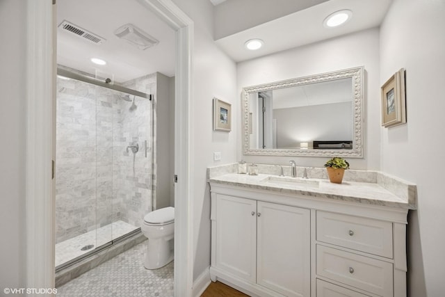 17 N Madison Ave Unit 4, La Grange, IL 60525 - full bathroom with toilet, vanity, and a stall shower