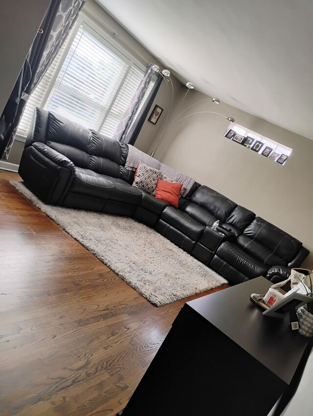 1424 Jerele Ave, Berkeley, IL 60163 - living room featuring wood finished floors and lofted ceiling