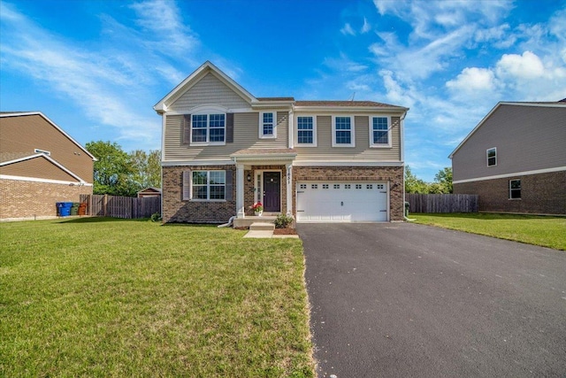 1651 Glenbrooke Ln, New Lenox, IL 60451 - view of front facade featuring an attached garage, asphalt driveway, and brick siding