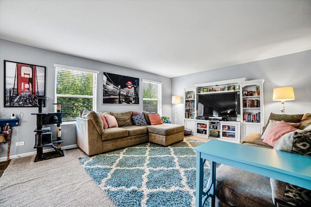 1651 Glenbrooke Ln, New Lenox, IL 60451 - carpeted living area with healthy amount of natural light and baseboards
