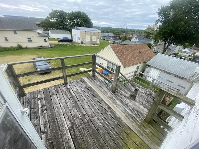 131 S 3rd St, Oregon, IL 61061 - deck featuring a residential view and a lawn