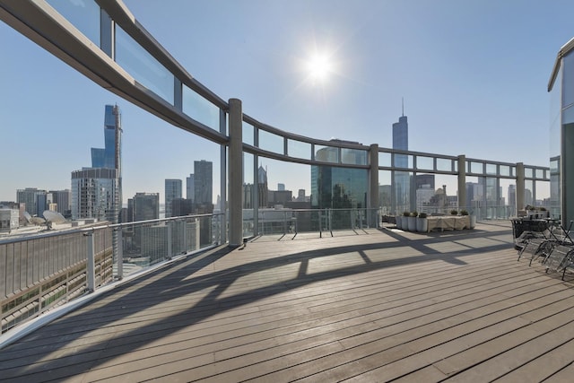 600 N Fairbanks Ct Unit 2503, Chicago, IL 60611 - wooden deck with a view of skyline