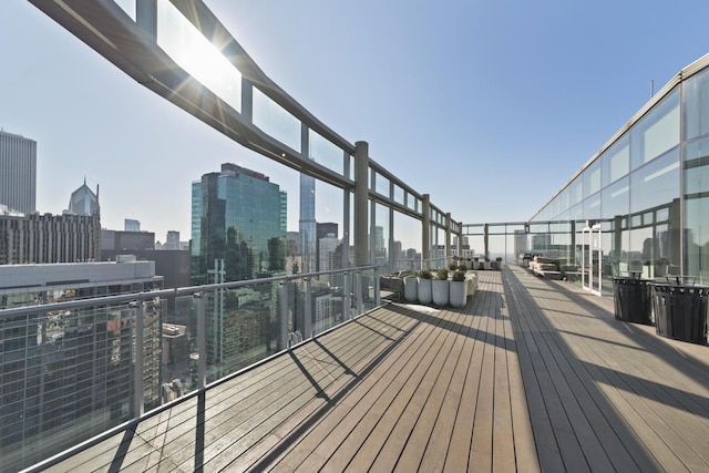 600 N Fairbanks Ct Unit 2503, Chicago, IL 60611 - wooden terrace with a skyline view