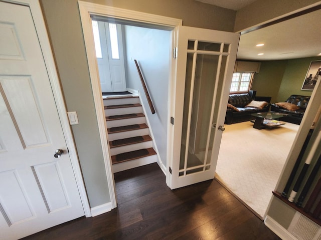271 E Cleburne Ave, Bartlett, IL 60103 - stairs with wood finished floors and recessed lighting