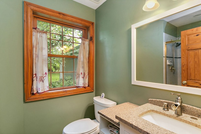 10731 Somonauk Rd, Hinckley, IL 60520 - full bath with vanity, toilet, and an enclosed shower