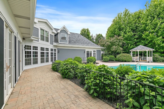 10731 Somonauk Rd, Hinckley, IL 60520 - outdoor pool with a gazebo and a patio area