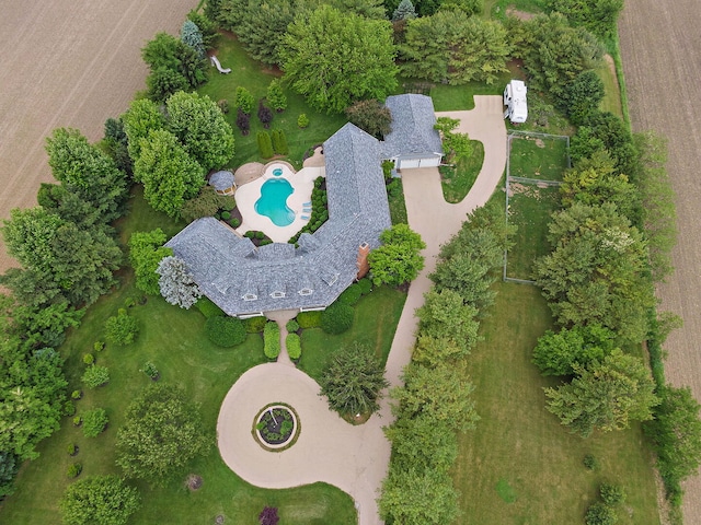 10731 Somonauk Rd, Hinckley, IL 60520 - aerial view of property and surrounding area featuring a pool area